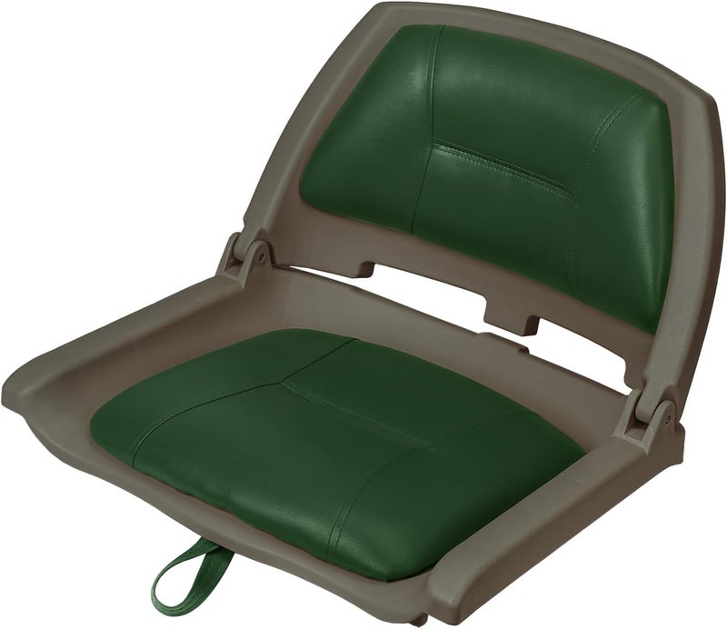 ERGOSEAT Folding Boat Seat Padded Folding Boat Chair with Backrest Marine BassJon Boat Seat - Image 1